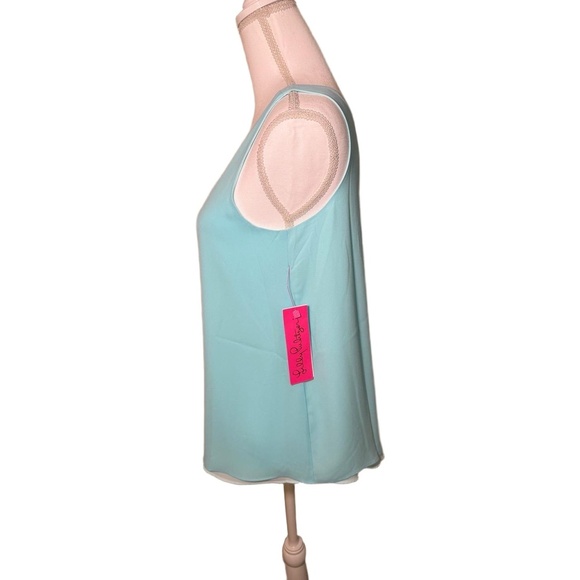 NWT Lilly Pulitzer Womens Small Light Blue Layered V-Neck Reversible Tank - Picture 4 of 9